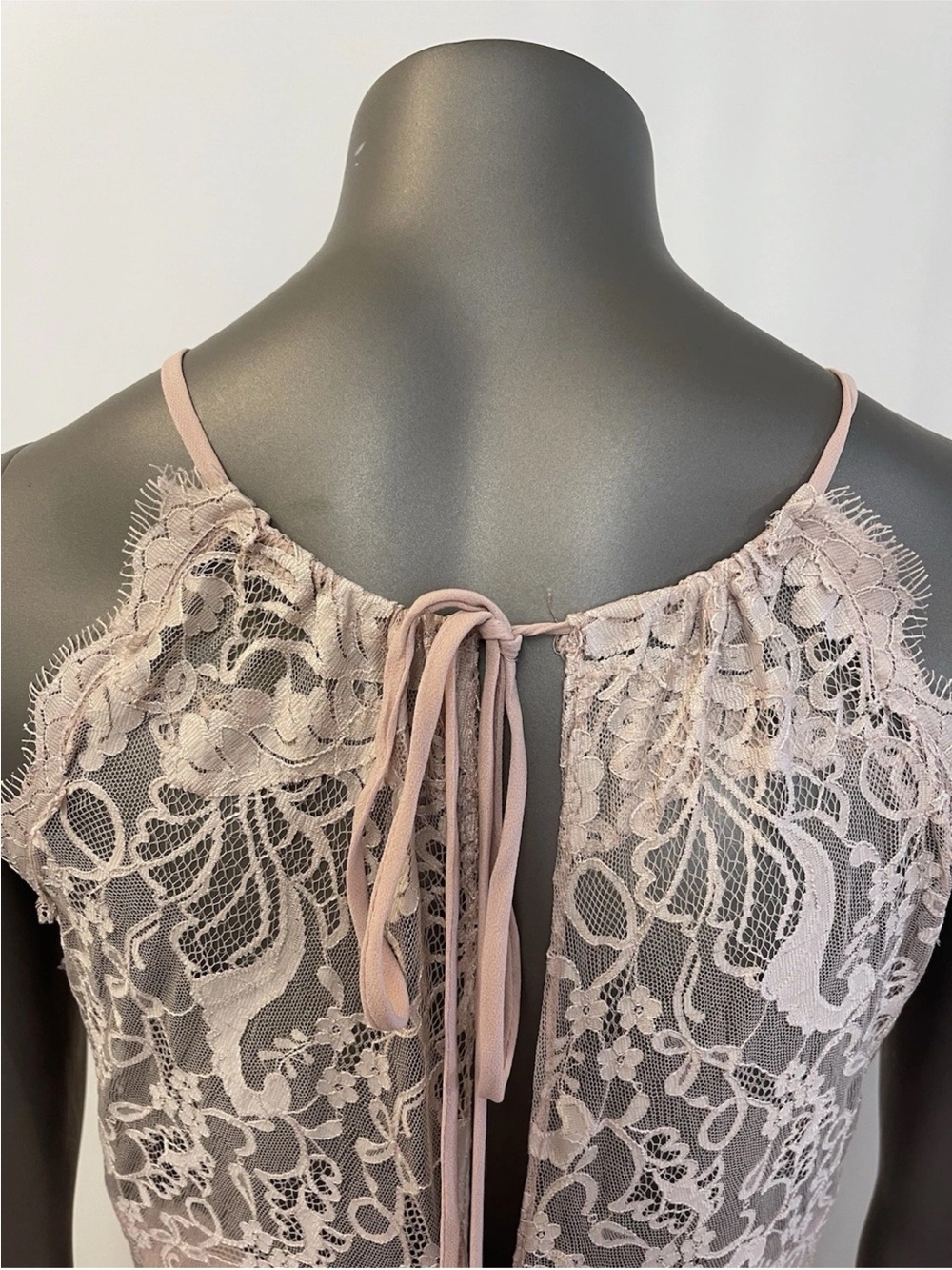 Hailey Paige Dress Women’s 16 5861-M Dusty Rose Lace Chiffon Long Full Long Prom - Picture 7 of 16